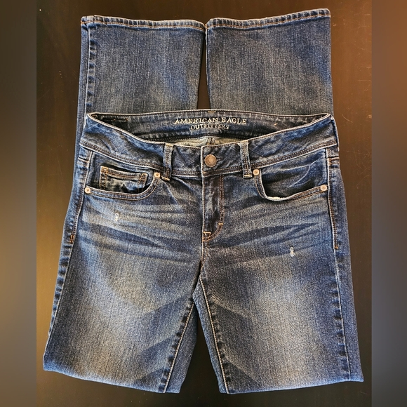 American Eagle bootcut jeans w/small manufacturers distressed marks, 8 - Picture 8 of 10